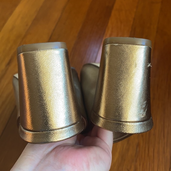 Rachel Zoe Gold Mika Metallic Leather Block Heel Mules women’s size 6.5 - Picture 10 of 16